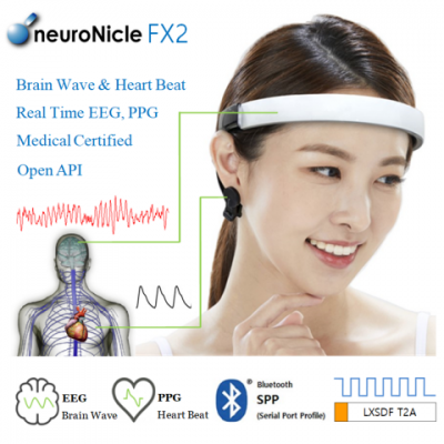 블루투스 무선 뇌파 심박 동시 측정기(neuroNicle FX2)